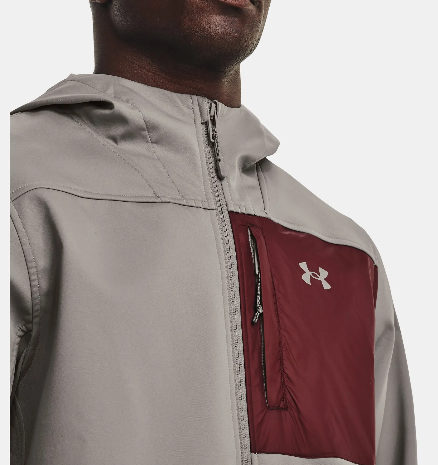 Best Under Armour Giacca Ua Storm Coldgear® Infrared Shield 2.0 Hooded Da Uomo Pewter / Chestnut Red - 294