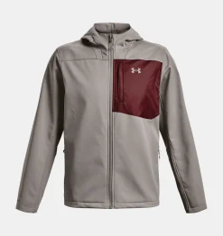 Best Under Armour Giacca Ua Storm Coldgear® Infrared Shield 2.0 Hooded Da Uomo Pewter / Chestnut Red - 294