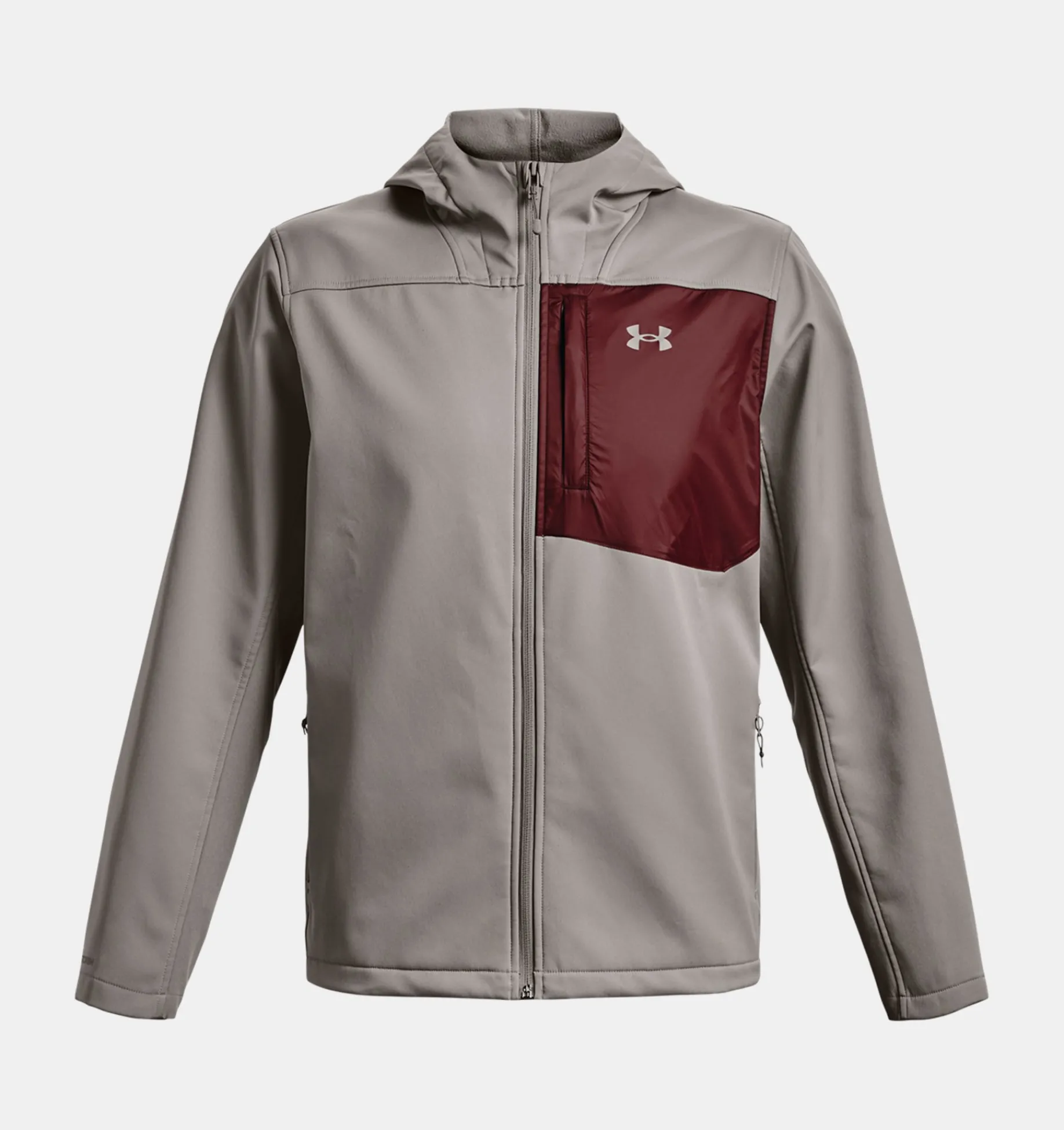 Best Under Armour Giacca Ua Storm Coldgear® Infrared Shield 2.0 Hooded Da Uomo Pewter / Chestnut Red - 294