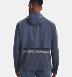 Outlet Under Armour Giacca Ua Storm Run Hooded Da Uomo Downpour Gray / Harbor Blue - 044