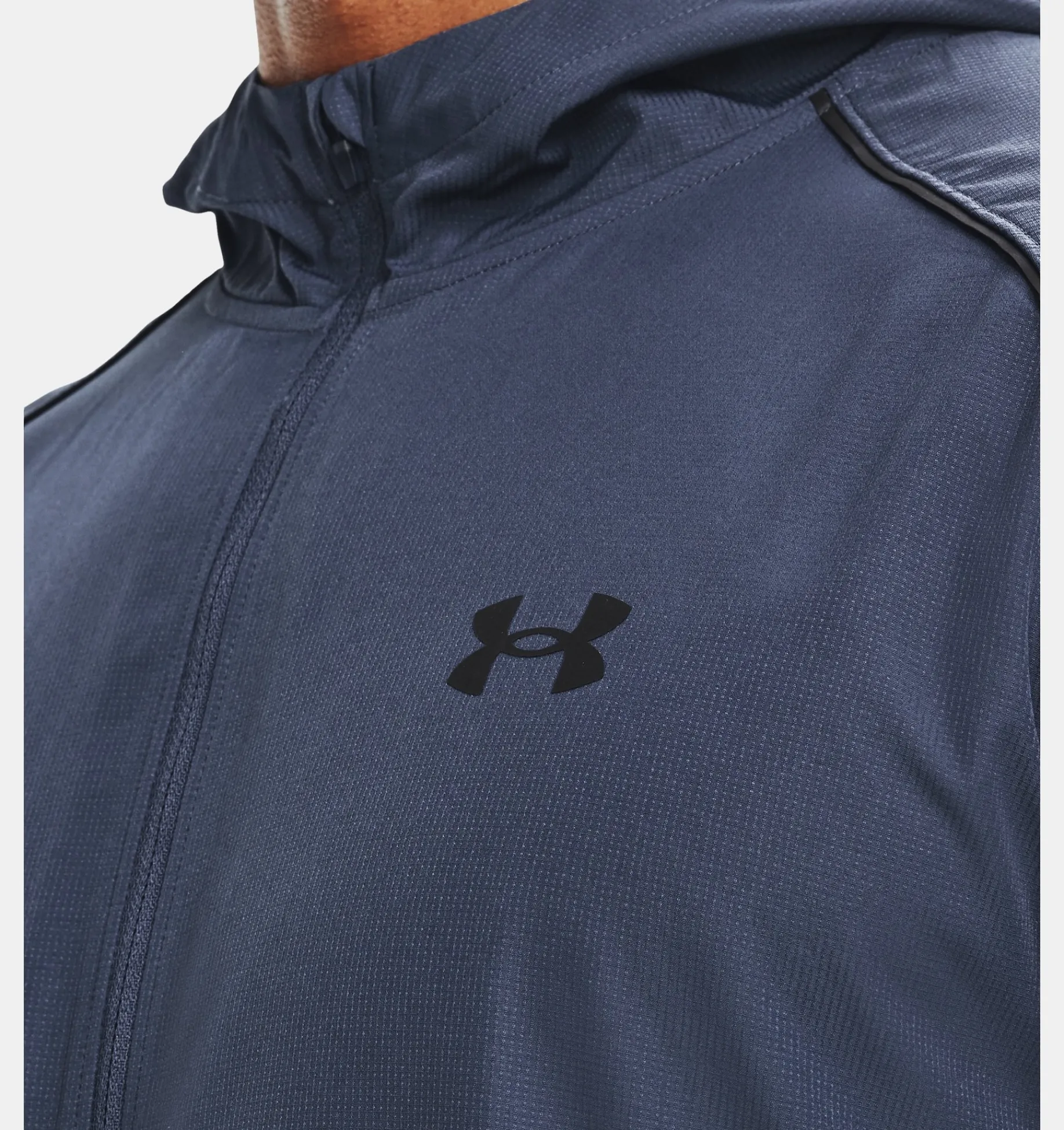 Outlet Under Armour Giacca Ua Storm Run Hooded Da Uomo Downpour Gray / Harbor Blue - 044