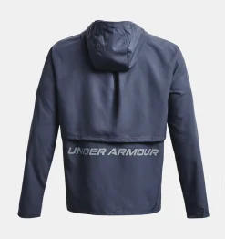 Outlet Under Armour Giacca Ua Storm Run Hooded Da Uomo Downpour Gray / Harbor Blue - 044