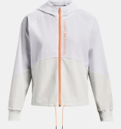 Store Under Armour Giacca Ua Woven Full-Zip Da Donna White / Gray Mist - 100