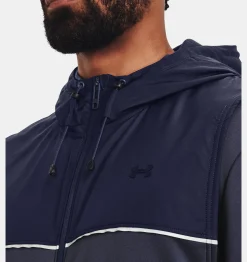 Best Sale Under Armour Gilet Armour Fleece® Storm Hooded Da Uomo Tempered Steel / Midnight Navy - 558