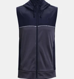 Best Sale Under Armour Gilet Armour Fleece® Storm Hooded Da Uomo Tempered Steel / Midnight Navy - 558