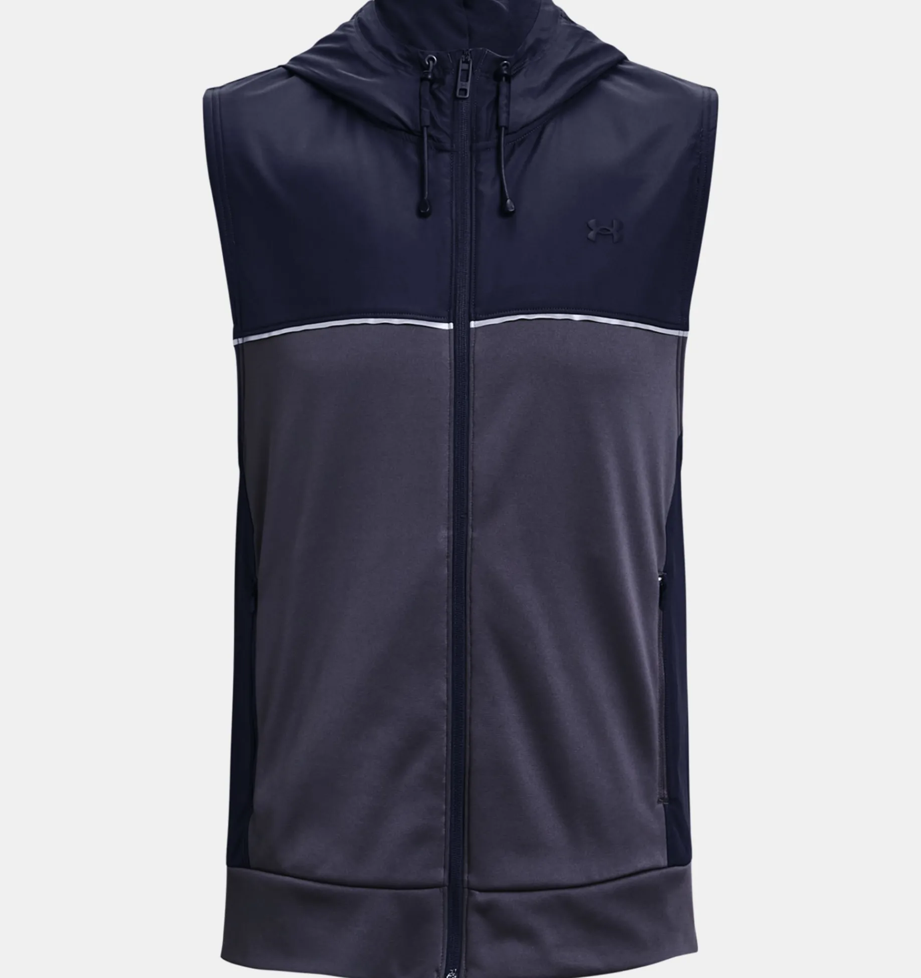 Best Sale Under Armour Gilet Armour Fleece® Storm Hooded Da Uomo Tempered Steel / Midnight Navy - 558