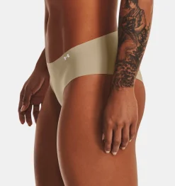 Fashion Under Armour Hipster Ua Pure Stretch Da Donna In Confezione Tripla Beige / White - 249