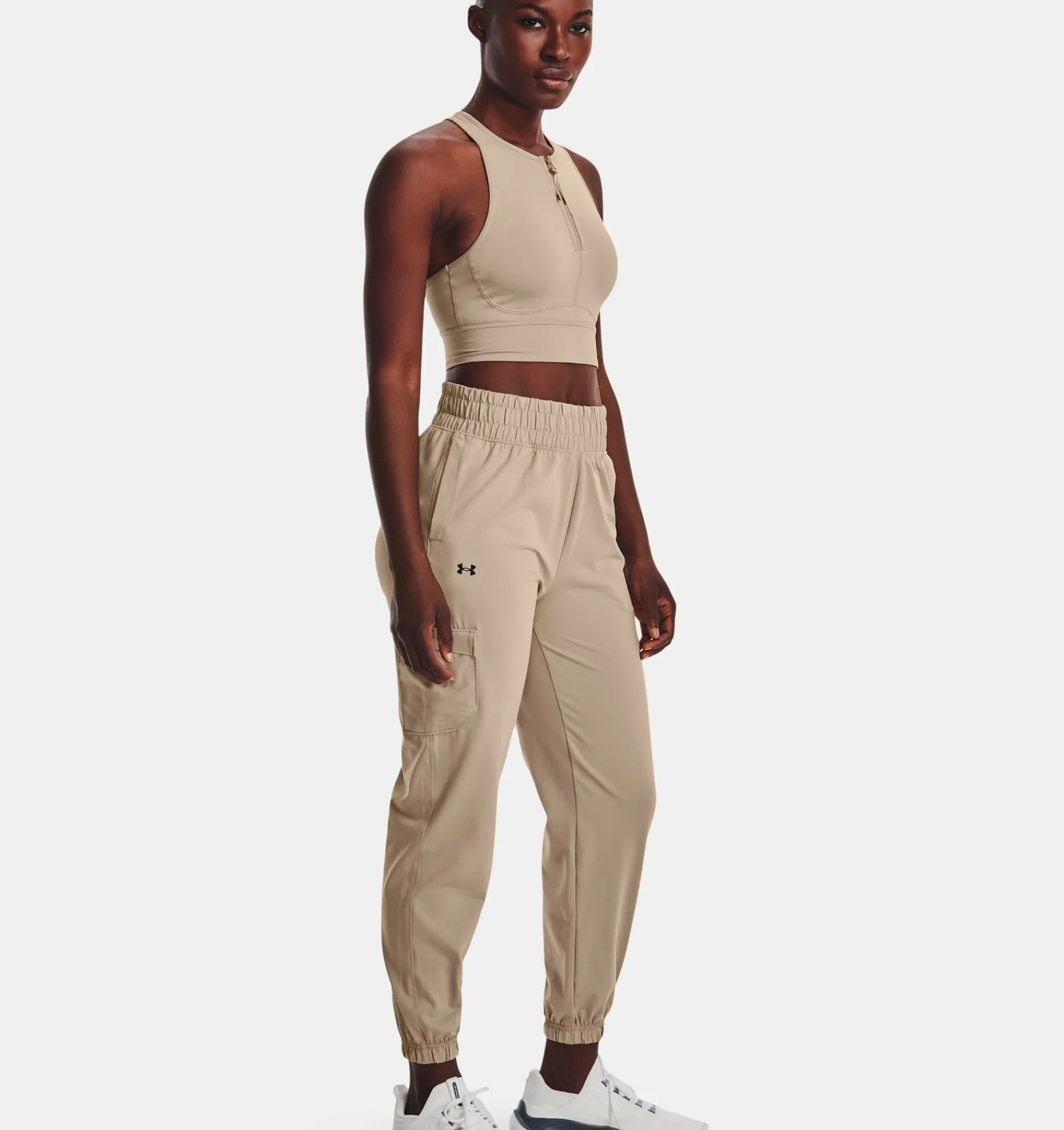 Discount Under Armour Jogger Cargo Ua Meridian Da Donna Sahara / Black - 236