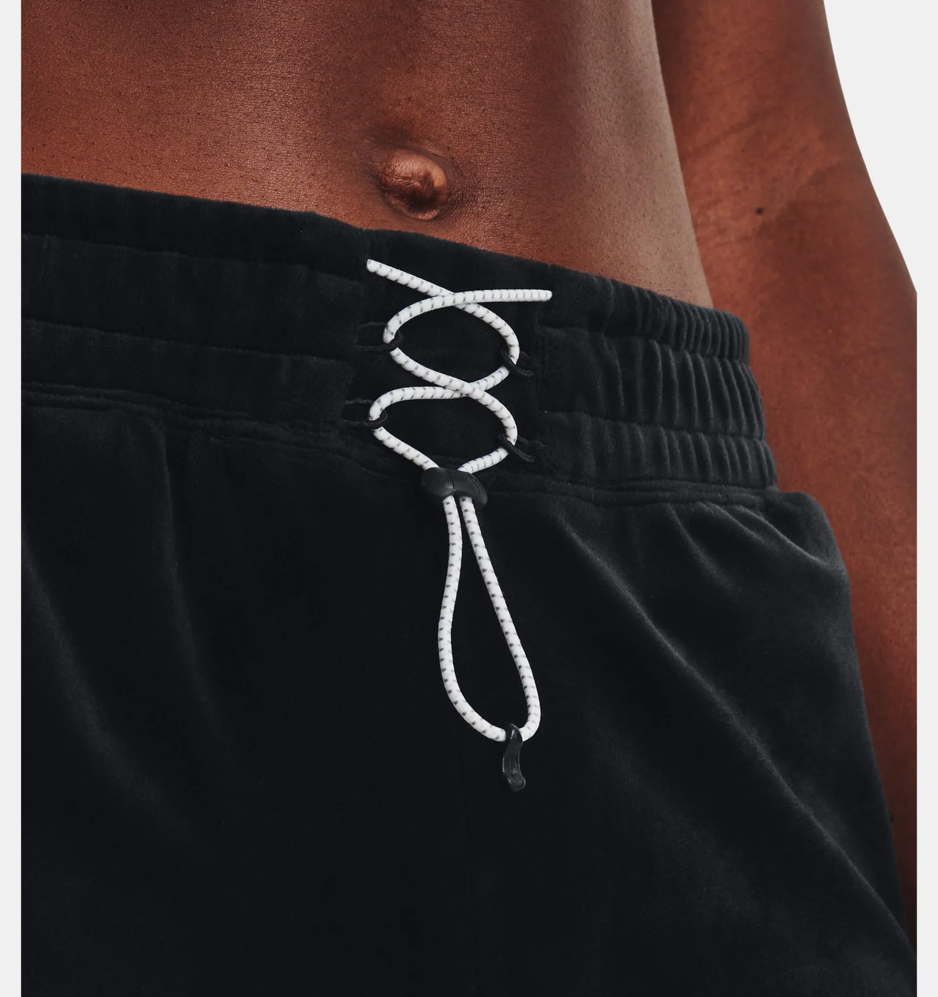 Best Sale Under Armour Jogger Ua Journey Fleece Da Donna Black / White - 001
