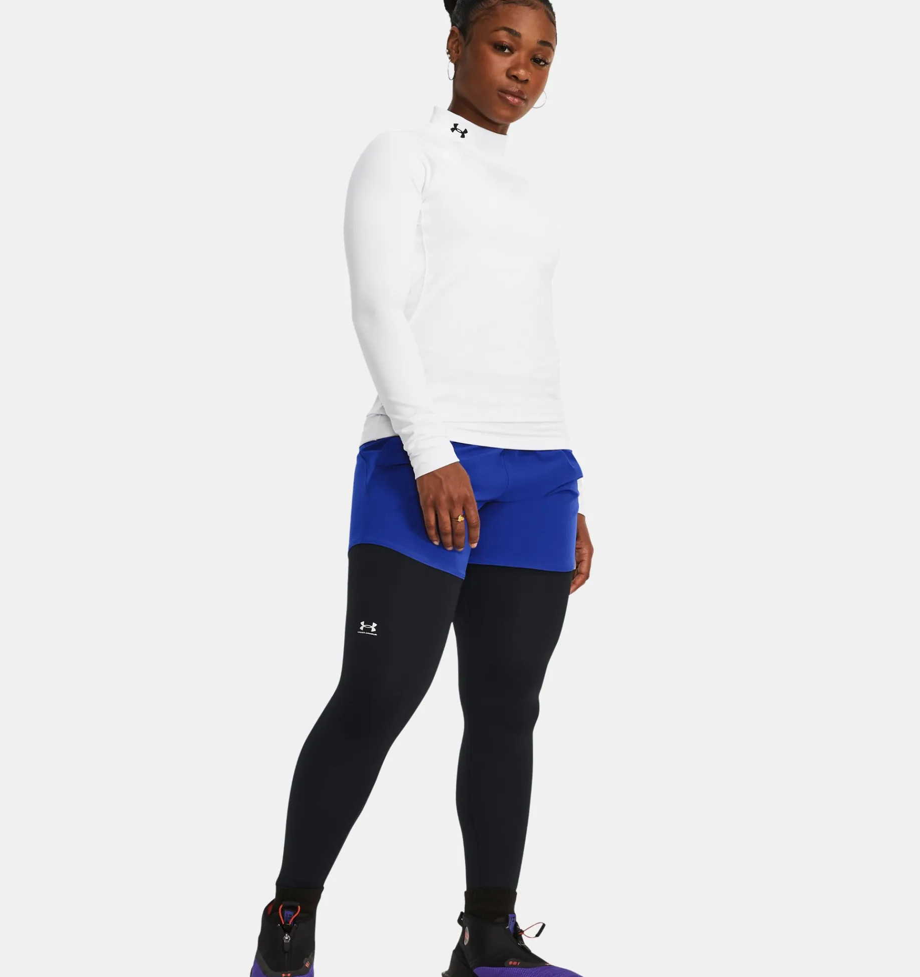Store Under Armour Leggings Coldgear® Authentics Da Donna Black / White - 001