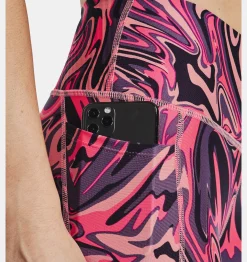 Best Sale Under Armour Leggings Heatgear® Armour Printed 7/8 Da Donna Posh Pink / Tux Purple - 603