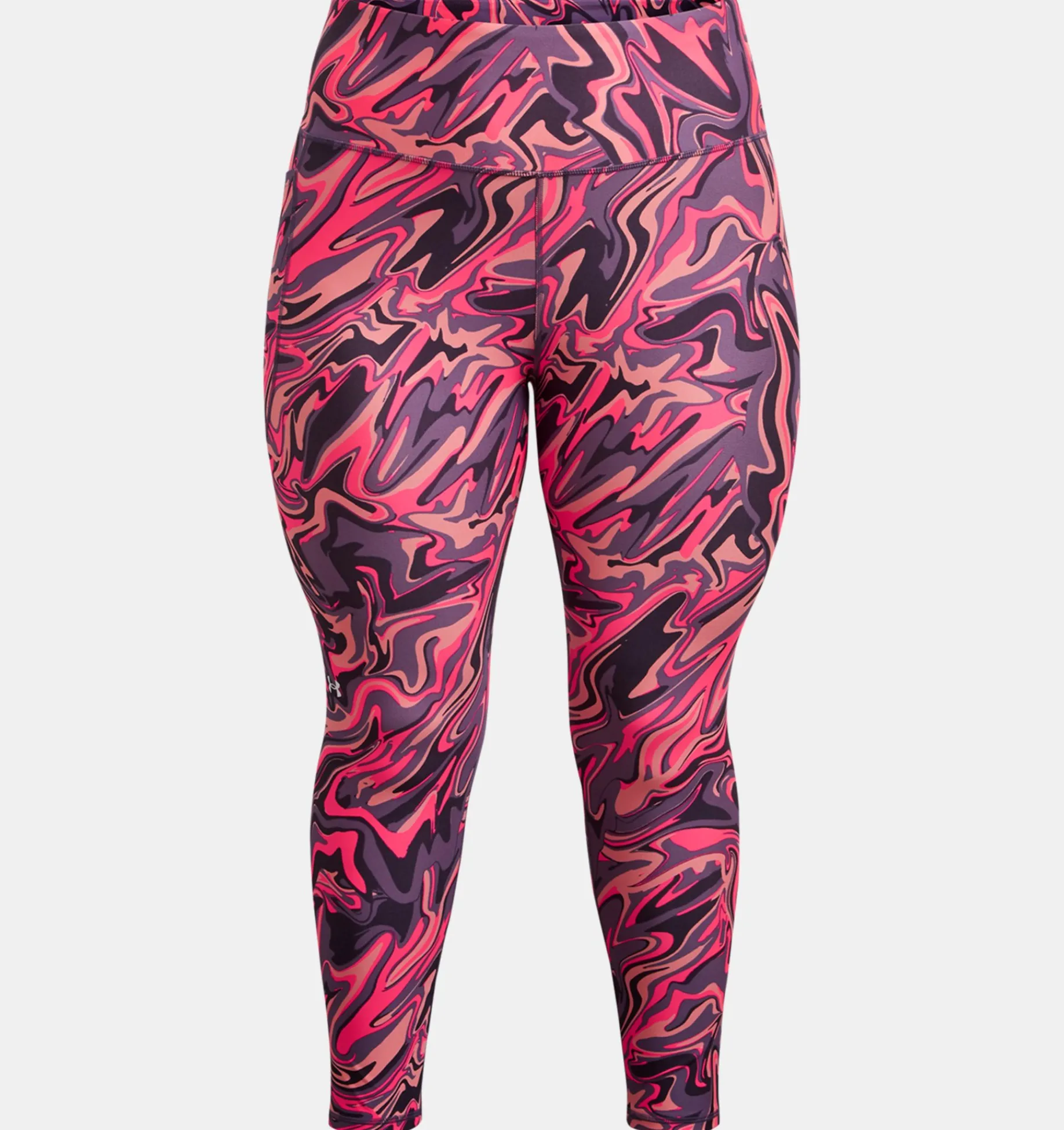 Cheap Under Armour Leggings Heatgear® No-Slip Waistband Ankle Da Donna Posh Pink / White - 603