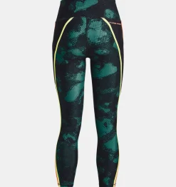 Clearance Under Armour Leggings Project Rock Heatgear® Printed Ankle Da Donna Coastal Teal / Orange Tropic - 722