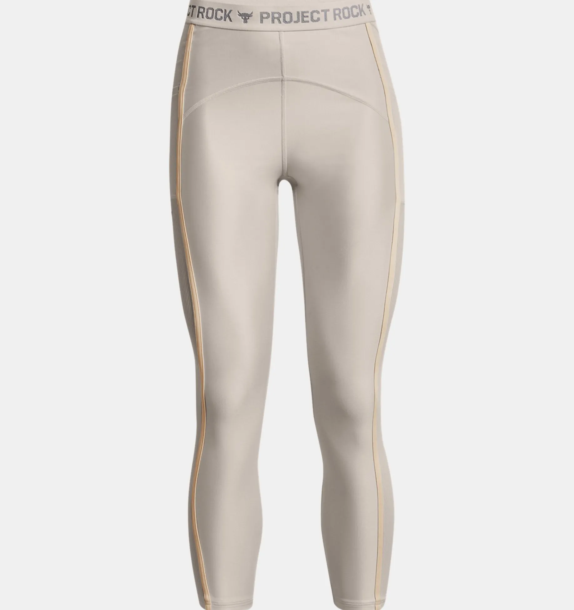 Clearance Under Armour Leggings Project Rock Heatgear® Ankle Da Donna Gray Matter / Peach Ice - 289