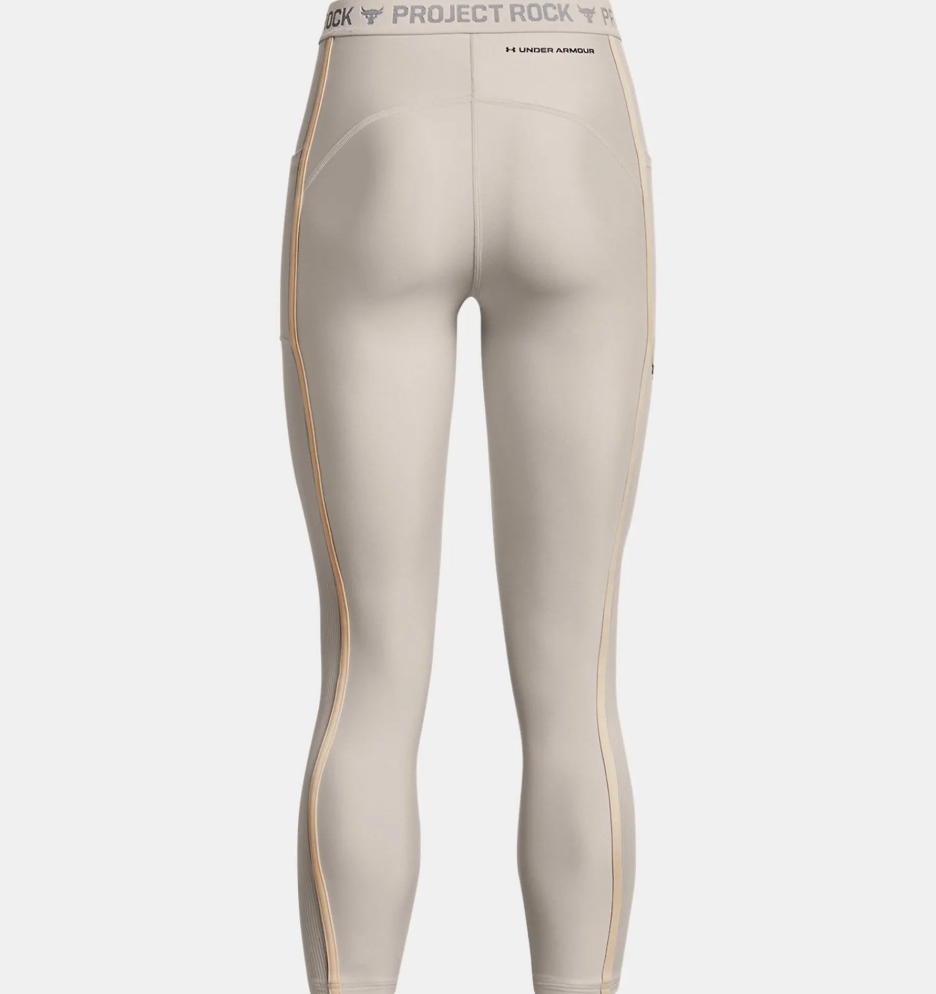 Clearance Under Armour Leggings Project Rock Heatgear® Ankle Da Donna Gray Matter / Peach Ice - 289