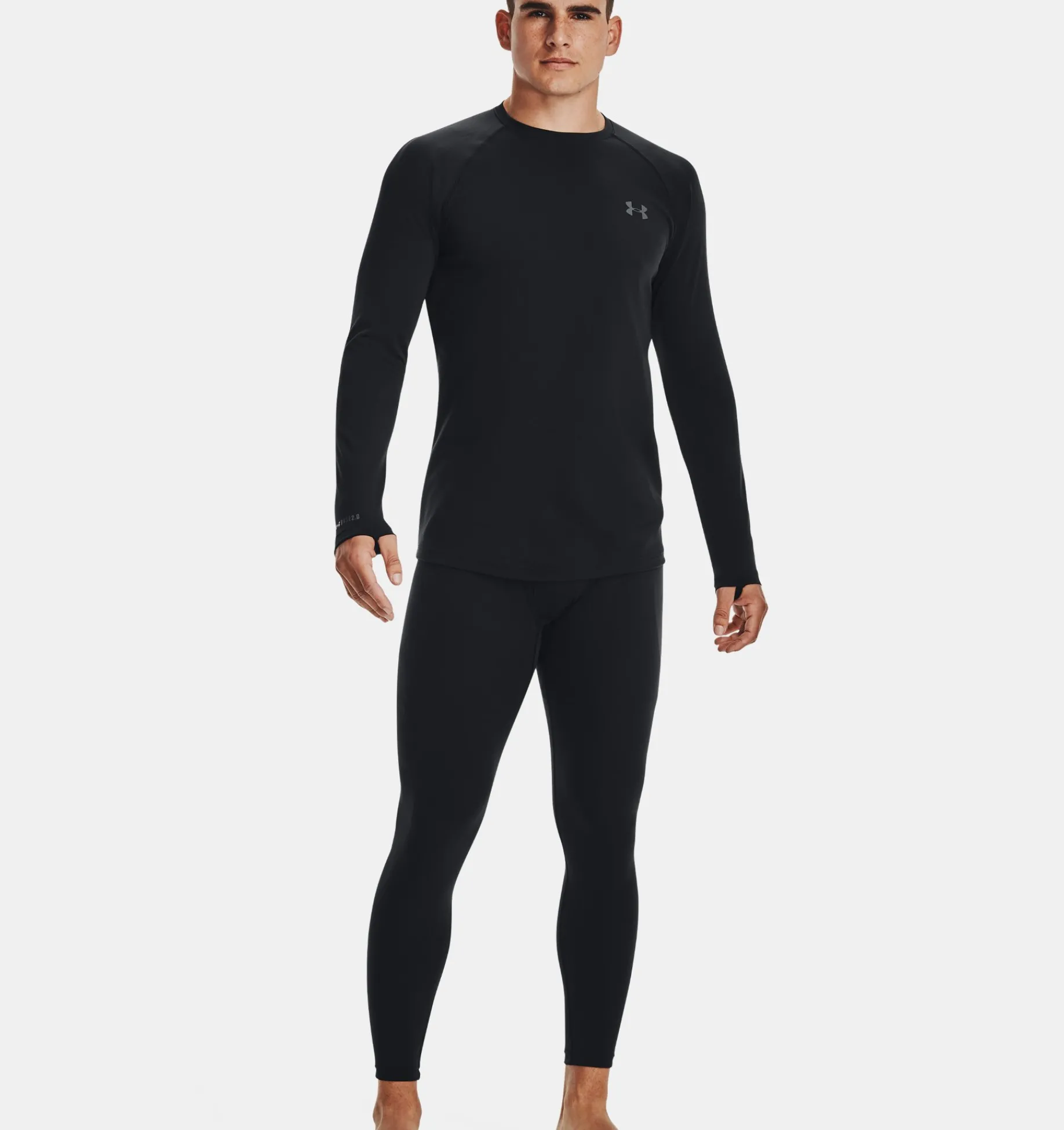 Best Under Armour Leggings Ua Base 2.0 Da Uomo Black / Pitch Gray - 001