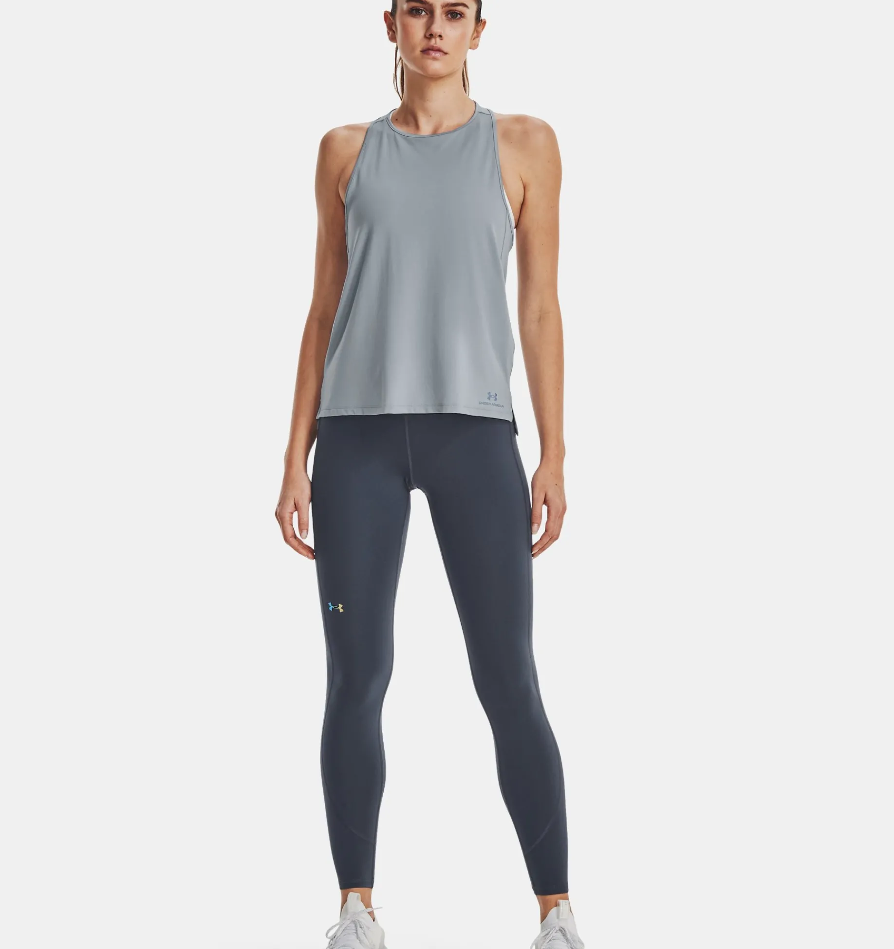Cheap Under Armour Leggings Ua Rush™ No-Slip Waistband Full-Length Da Donna Downpour Gray / Iridescent - 044