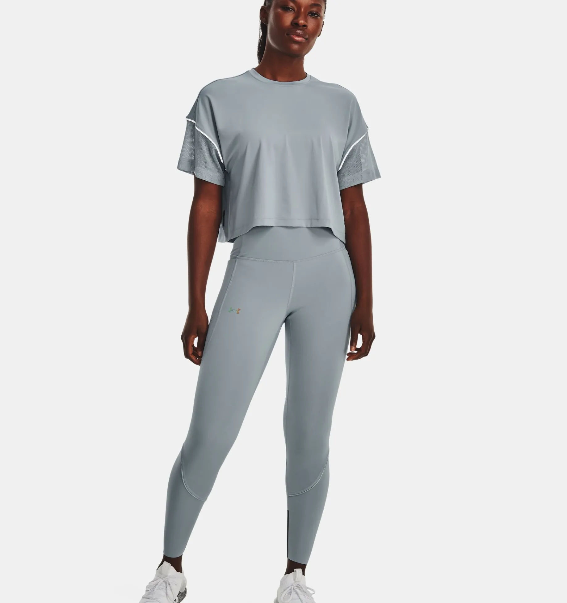 Best Sale Under Armour Leggings Ua Rush™ Smartform Perforated Ankle Harbor Blue / Iridescent - 465
