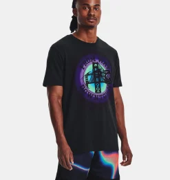 Cheap Under Armour Maglia A Manica Corta Curry Lights Da Uomo Black / Antifreeze - 001