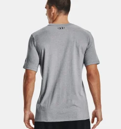 Cheap Under Armour Maglia A Manica Corta Project Rock Brahma Bull Da Uomo Steel Light Heather / Black - 035