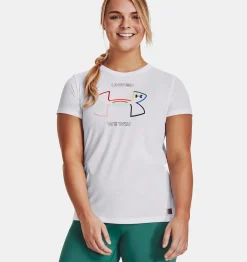 Best Under Armour Maglia A Manica Corta Ua Pride Da Donna White / Black - 100