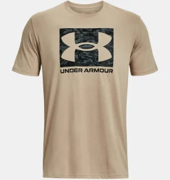 Shop Under Armour Maglia A Manica Corta Ua Abc Camo Boxed Logo Da Uomo Sahara / Black - 236