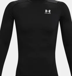 Shop Under Armour Maglia A Manica Lunga Heatgear® Armour Da Uomo Black / White - 001