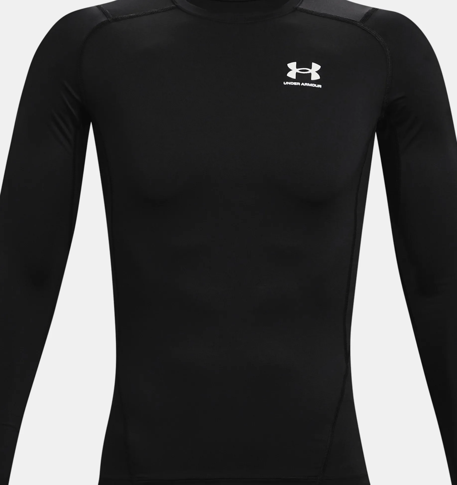 Shop Under Armour Maglia A Manica Lunga Heatgear® Armour Da Uomo Black / White - 001