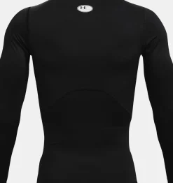 Shop Under Armour Maglia A Manica Lunga Heatgear® Armour Da Uomo Black / White - 001