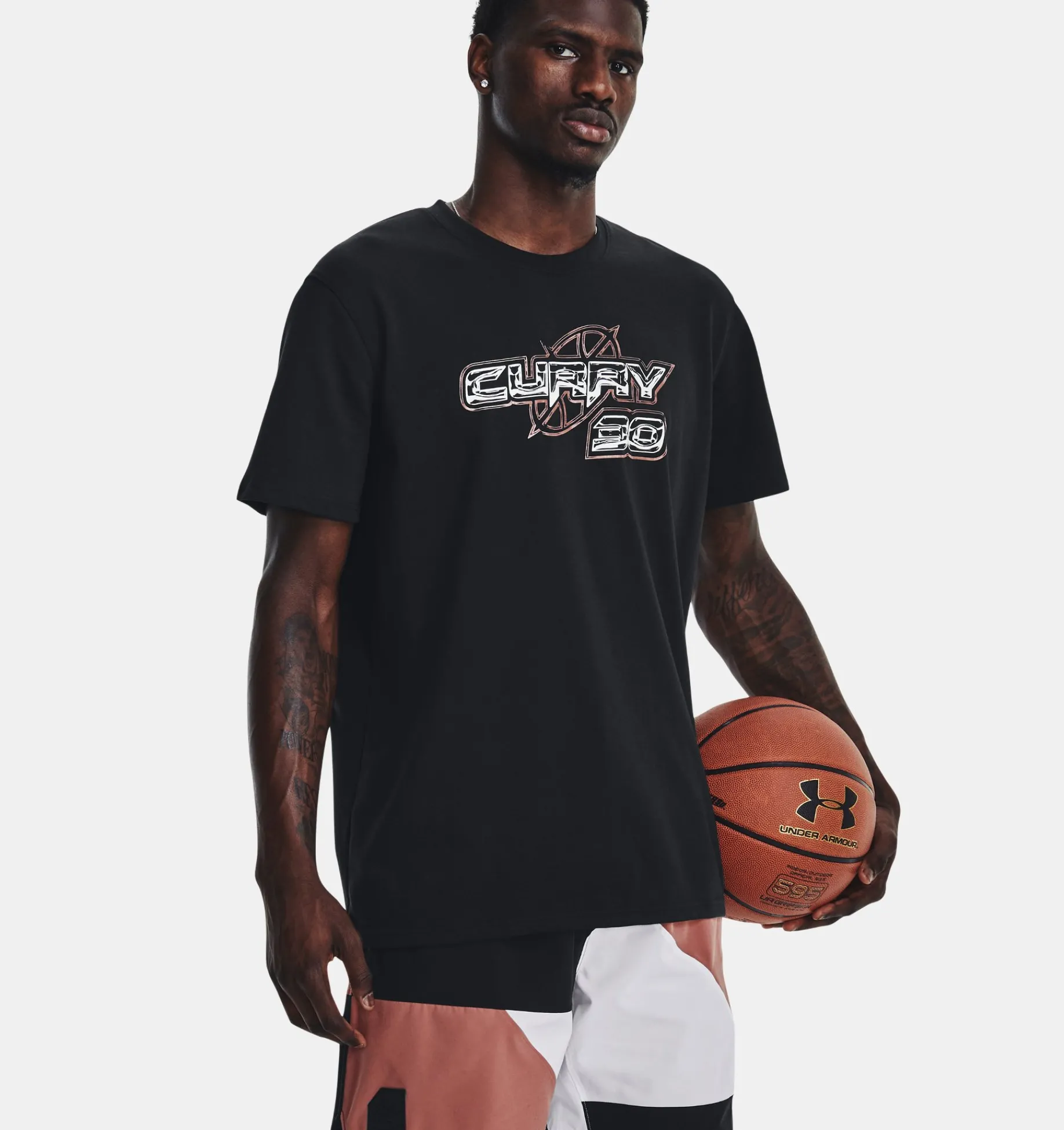Fashion Under Armour Maglia A Maniche Corte Curry 30 Heavyweight Da Uomo Black / Red Fusion - 001