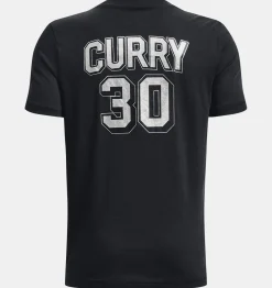 Store Under Armour Maglia A Maniche Corte Curry Drop Shadow Da Ragazzo Black - 001