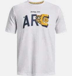 Hot Under Armour Maglia A Maniche Corte Curry Arc Da Uomo White / Downpour Gray - 100