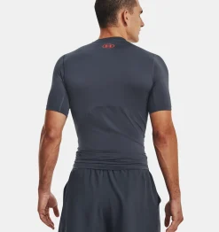 Outlet Under Armour Maglia A Maniche Corte Heatgear® Da Uomo Downpour Gray / After Burn - 044