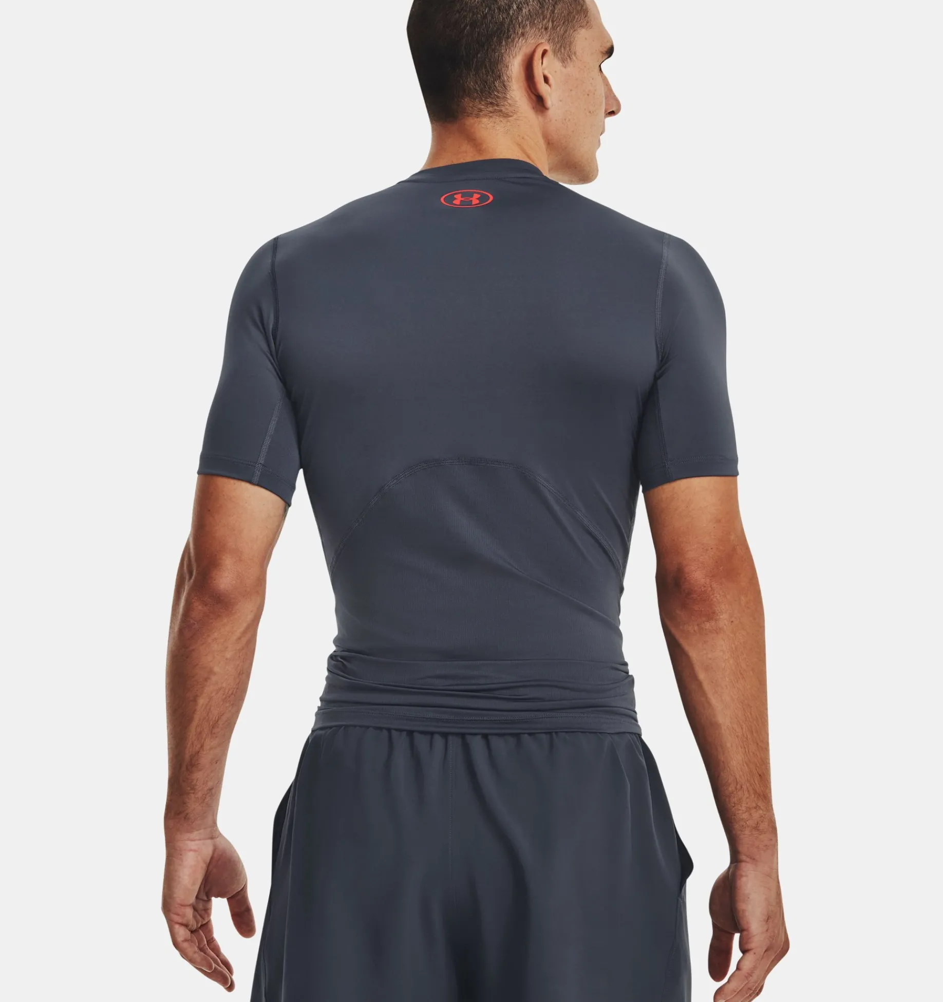 Outlet Under Armour Maglia A Maniche Corte Heatgear® Da Uomo Downpour Gray / After Burn - 044