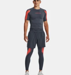 Outlet Under Armour Maglia A Maniche Corte Heatgear® Da Uomo Downpour Gray / After Burn - 044