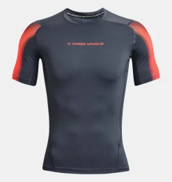 Outlet Under Armour Maglia A Maniche Corte Heatgear® Da Uomo Downpour Gray / After Burn - 044