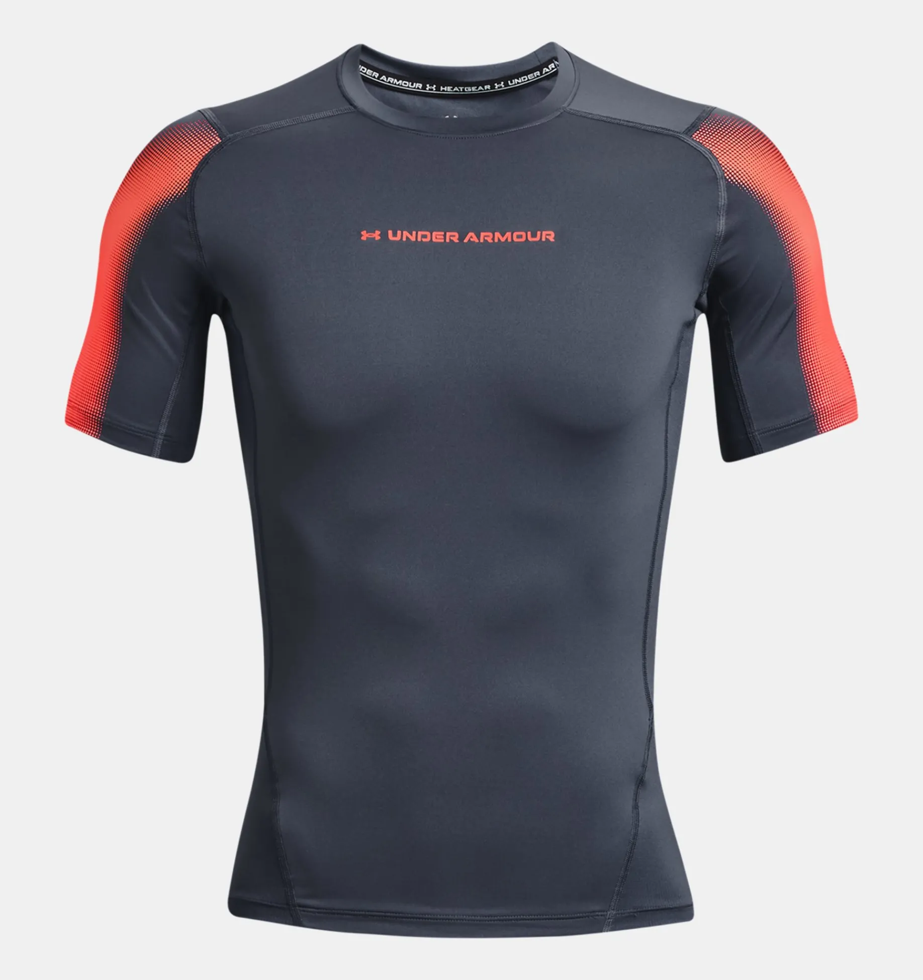 Outlet Under Armour Maglia A Maniche Corte Heatgear® Da Uomo Downpour Gray / After Burn - 044