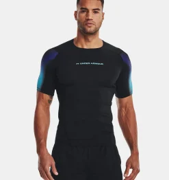 Discount Under Armour Maglia A Maniche Corte Heatgear® Da Uomo Black / Blue Surf - 001