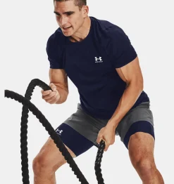 Fashion Under Armour Maglia A Maniche Corte Heatgear® Fitted Da Uomo Midnight Navy / White - 410