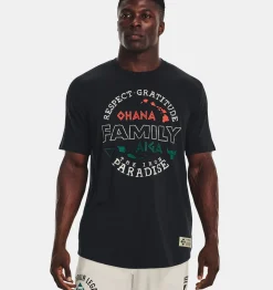 Best Under Armour Maglia A Maniche Corte Project Rock Family Da Uomo Black / Ivory - 001