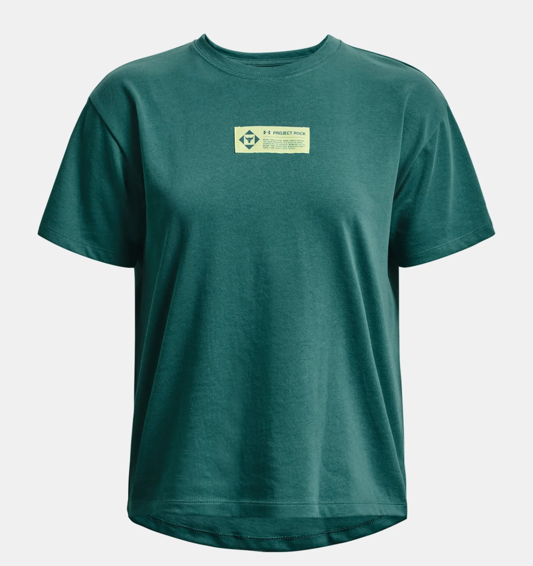 Sale Under Armour Maglia A Maniche Corte Project Rock Globe Da Donna Coastal Teal / Fade - 722