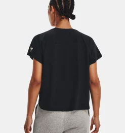 Store Under Armour Maglia A Maniche Corte Project Rock Vintage Iron Da Donna Black / Summit White - 001