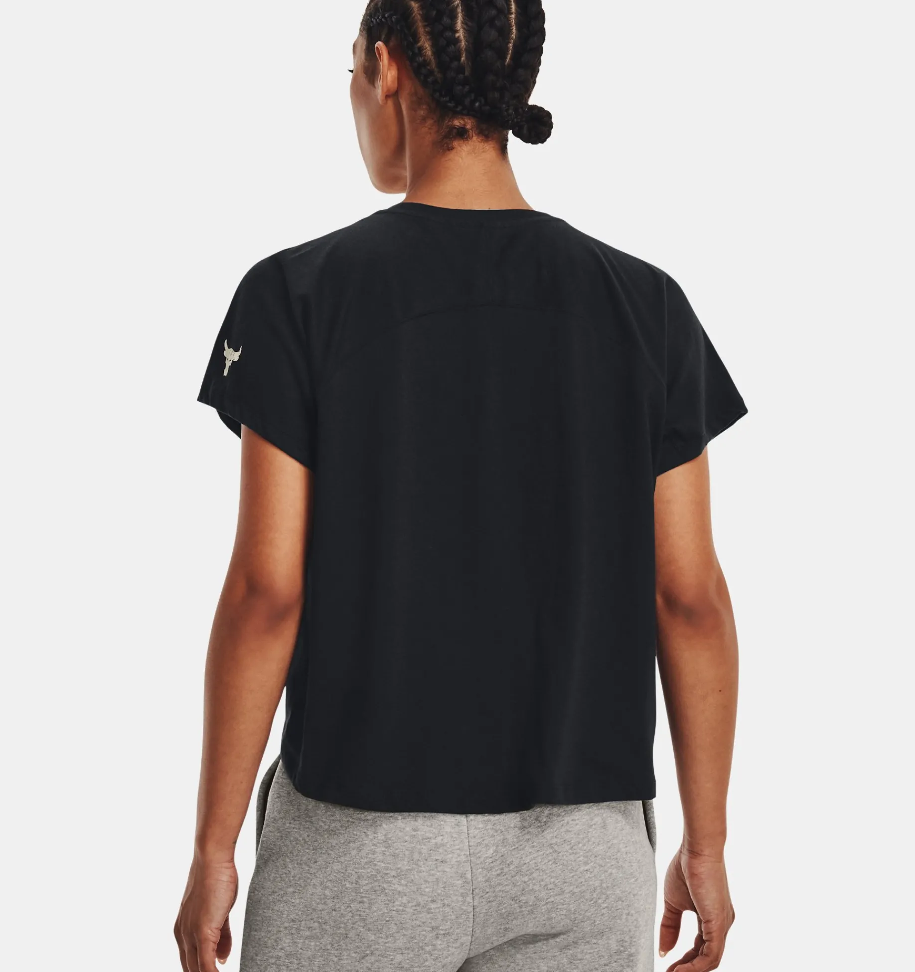 Store Under Armour Maglia A Maniche Corte Project Rock Vintage Iron Da Donna Black / Summit White - 001