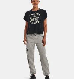 Store Under Armour Maglia A Maniche Corte Project Rock Vintage Iron Da Donna Black / Summit White - 001