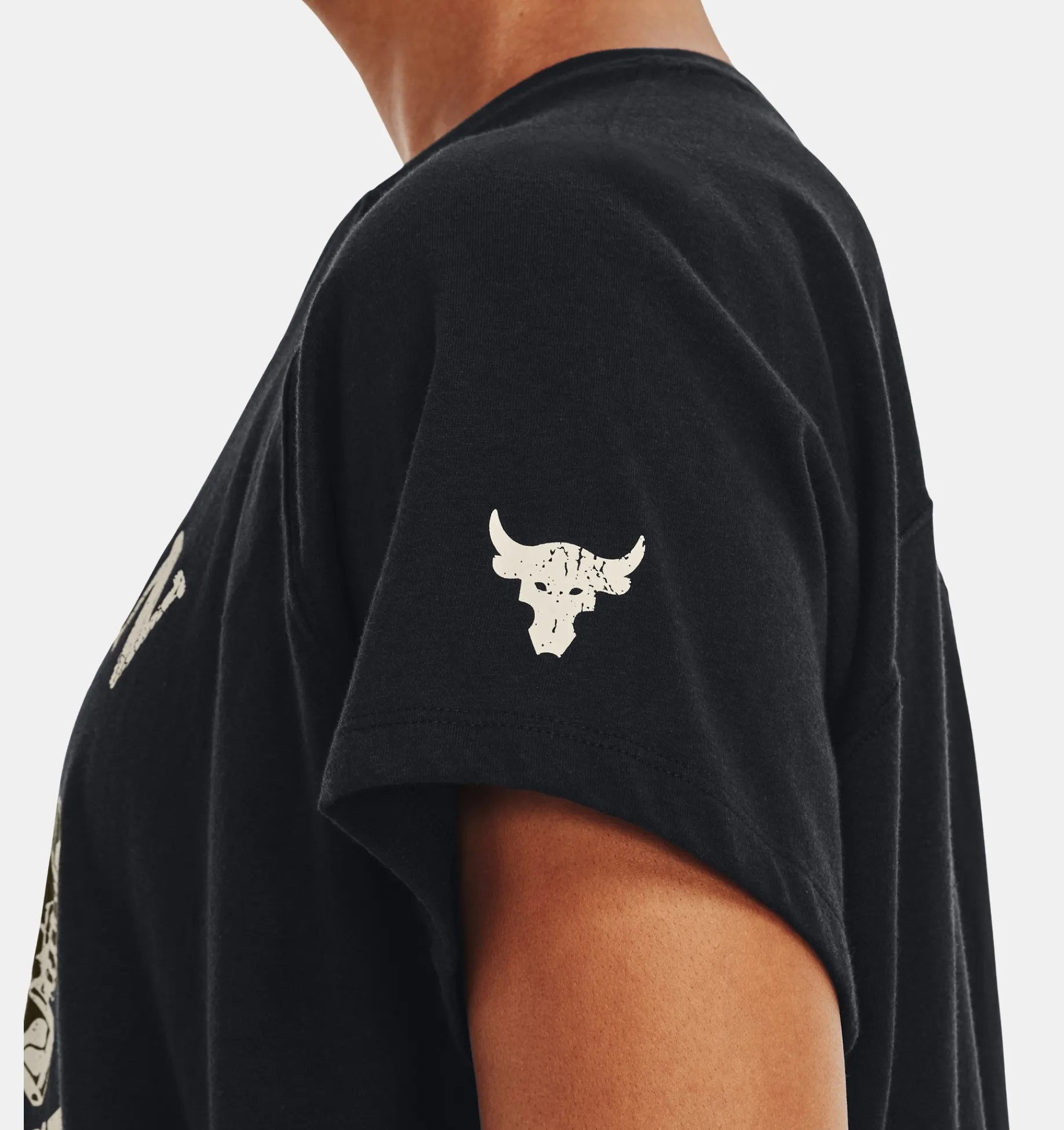 Store Under Armour Maglia A Maniche Corte Project Rock Vintage Iron Da Donna Black / Summit White - 001