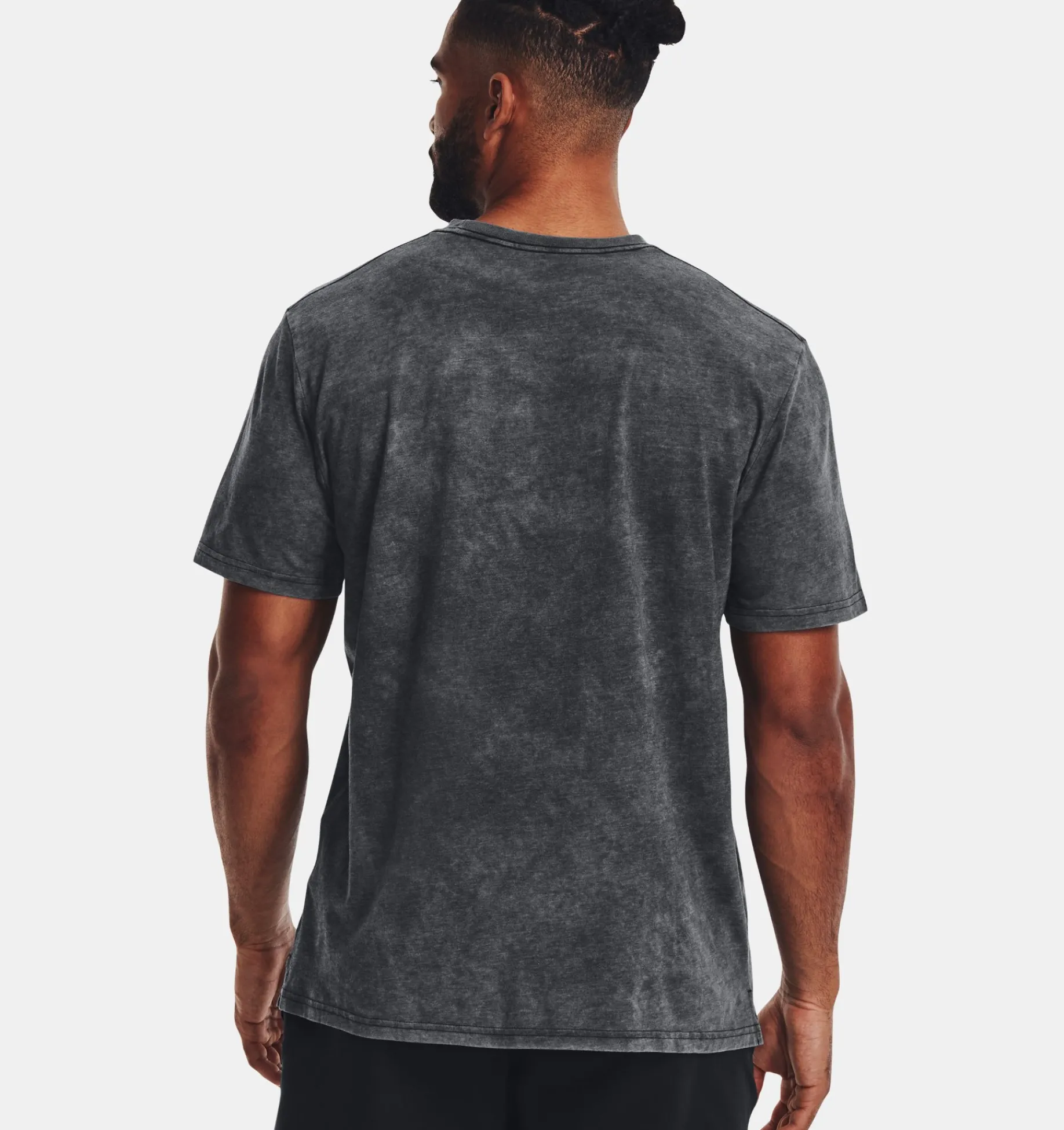 Hot Under Armour Maglia A Maniche Corte Ua Wash Tonal Sportstyle Da Uomo Black Medium Heather / Black - 002