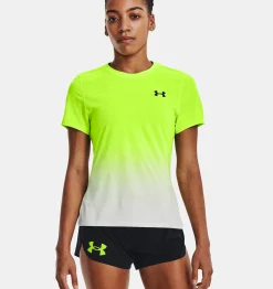 Shop Under Armour Maglia A Maniche Corte Ua Rush™ Cicada Da Donna Lime Surge / Halo Gray - 369