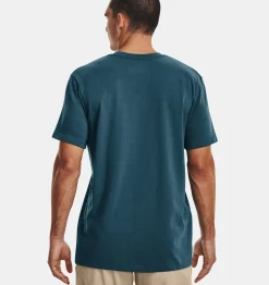 Flash Sale Under Armour Maglia A Maniche Corte Ua Logo Embroidered Heavyweight Da Uomo Static Blue / White - 414