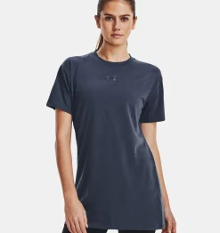 Best Under Armour Maglia A Maniche Corte Ua Printed Extended Da Donna Downpour Gray - 044