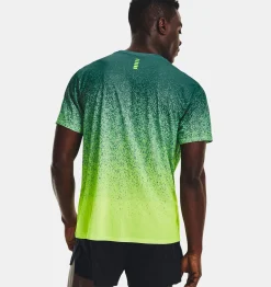 Clearance Under Armour Maglia A Maniche Corte Ua Rush™ Cicada Da Uomo Coastal Teal / Lime Surge - 722